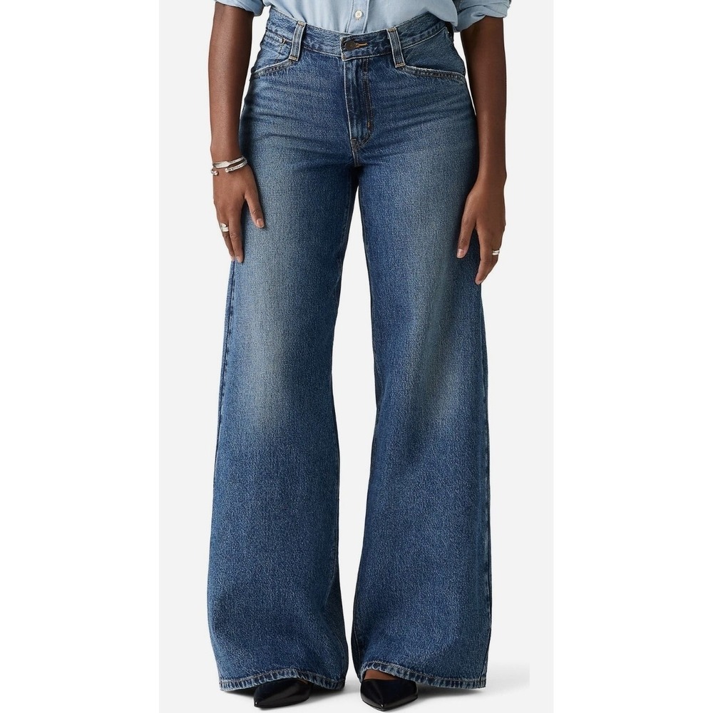 Levi's 94 Baggy Wide Leg Jeans Mid Rise Loose Through Hip Thigh NWT - Size 30x31